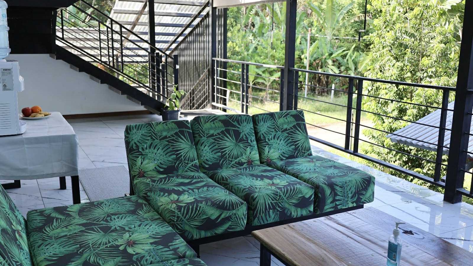 Terrace lounge looking into the jungle